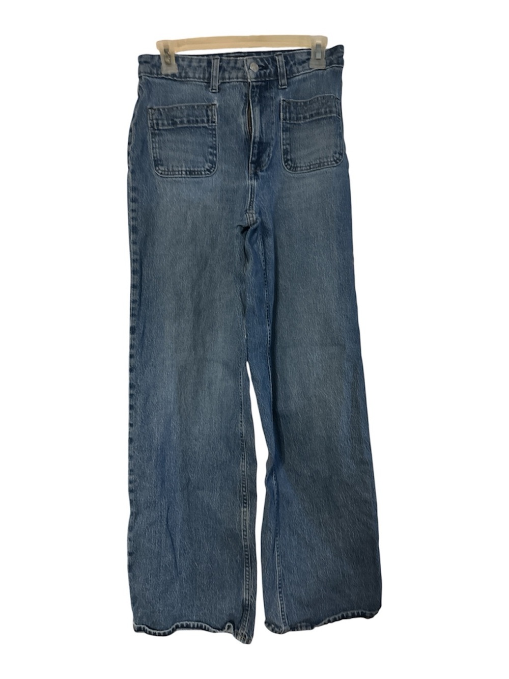 Free assembly High-Rise Wide-Leg Blue Denim Jeans size 4 like new condition